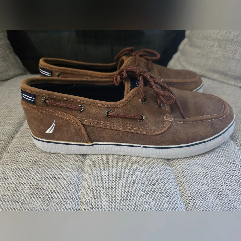 Worn Once Nautica Men's Brown Boat Shoes Size 6